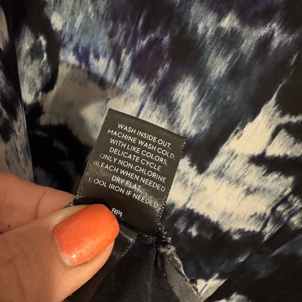 ❤️Simply Vera Vera Wang Black/Gray Print Cap Sleeve Top   XLARGE     #T - Picture 9 of 9